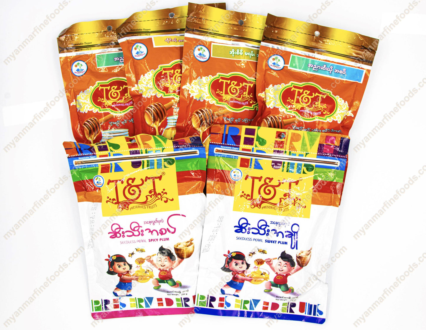 T&T Preserved Fruits Spicy Marian -- အိုးစိမ်မရမ်း အစပ် (Zip) 200g