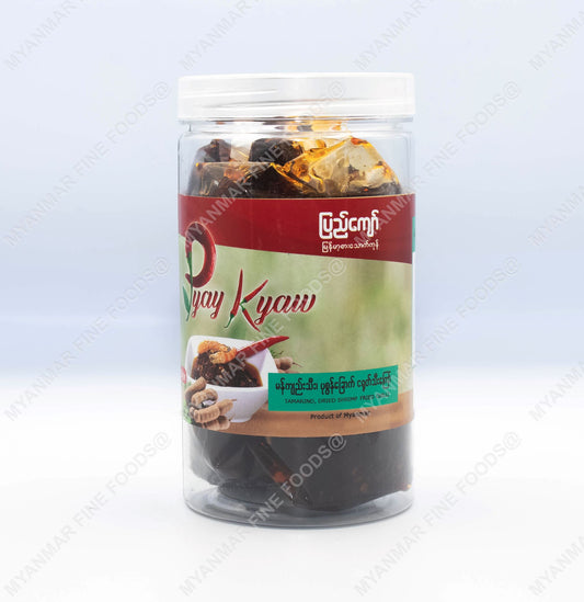 Pyay Kyaw Chili Crisp with Tamarind and Dried Shrimp -- ပြည်ကျော် မန်ကျည်းသီးကြော် Net Wt. 250g