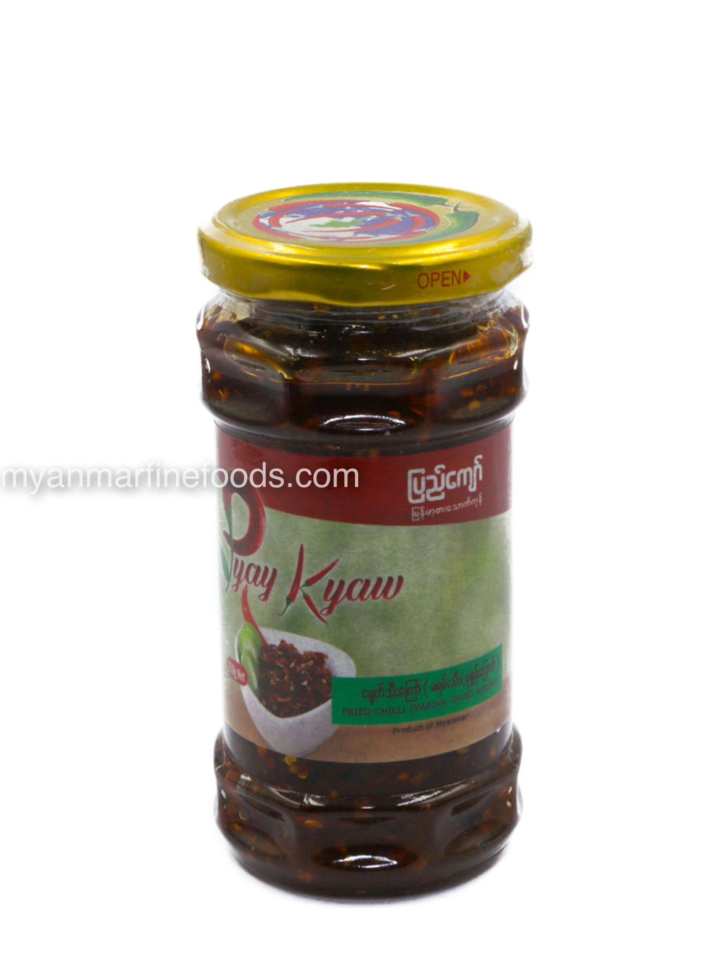 Pyay Kyaw Chili Crisp with Marian and Dried Shrimp -- ပြည် ကျော် မရမ်း သီး ကြော် Net Wt. 250g