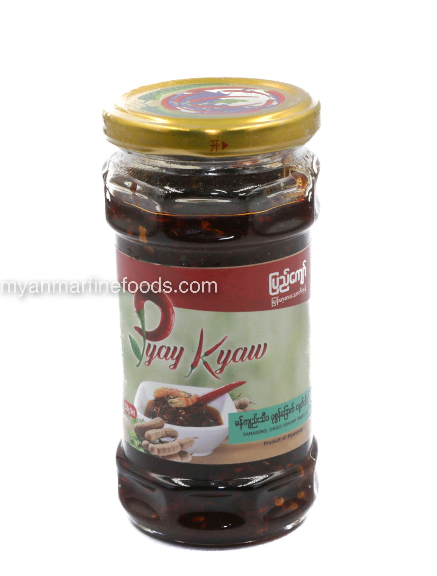 Pyay Kyaw Chili Crisp with Tamarind and Dried Shrimp -- ပြည်ကျော် မန်ကျည်းသီးကြော် Net Wt. 250g